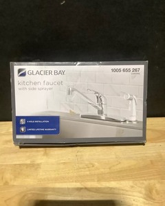 Glacier Bay Single-Handle Standard Kitchen Faucet in Chrome with White Side Sprayer. See Pictures