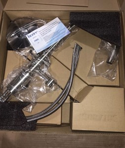 LUXIER Modern Freestanding Single-Handle Floor-Mount Roman Tub Faucet Filler with Hand Shower in Brushed Nickel. See Pictures