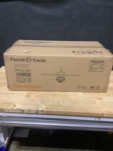 Parrot Uncle Zuniga 52 in. Indoor Chrome Downrod Mount Crystal Chandelier Ceiling Fan with Light and Remote Control. See Pictures