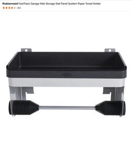 Rubbermaid FastTrack Garage Wall Storage Slat Panel System Paper Towel Holder. See Pictures