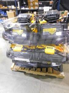 lot 43 image: PALLET LOT OF DEWALT MOWERS FOR PARTS  REPAIR