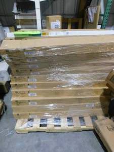 lot 35 image: (160) Hampton Bay Alabaster Cordless Room Darkening 1 in. Vinyl Mini Blind for Window or Door - 47 in. W x 48 in. L