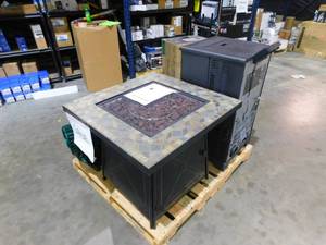 lot 63 image: OUTDOOR PALLET LOT STOVE, FENCE, FIRE PIT