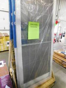 lot 70 image: 32 in. x 80 in. Su Casa White Surface Mount Outswing Steel Security Door with Expanded Metal Screen