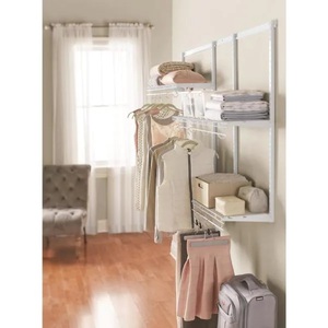 lot 75 image: Rubbermaid KIT 4-8 FT CLOSET SHELF WIRE FREESLDE-WHT