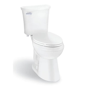 lot 99 image: Glacier Bay Power Flush 2-Piece 1.28 GPF Single Flush Elongated Toilet in White with Slow-Close Seat Included