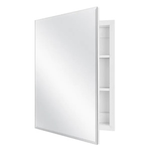 lot 104 image: 19-58 in. x 26 in. Recessed or Surface Mount Beveled Frameless Medicine Cabinet with Mirror