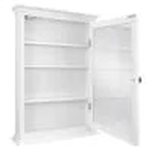 lot 107 image: 19.8 in. x 28.2 in. Fog Free Surface Mount Medicine Cabinet in White with Mirror