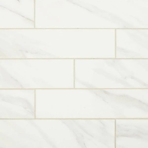 lot 108 image: Daltile Selwyn Bianco Calacatta 4 in. x 16 in. Glazed Ceramic Wall Tile (264 sq. ft)