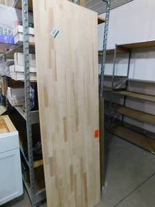 lot 49 image: Unfinished Birch 8.17 ft. L x 25 in. D x 1.5 in. T Butcher Block Countertop
