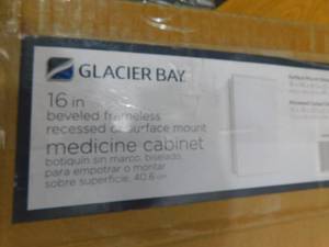 lot 106 image: 16 in. W x 26 in. H Frameless Recessed or Surface-Mount Bathroom Medicine Cabinet
