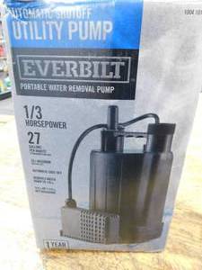lot 133 image: Everbilt 13 HP Automatic Utility Pump
