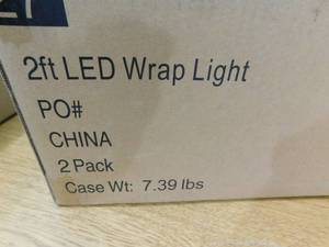 lot 67 image: (2) Low Profile 2 ft. 1800 Lumens Integrated LED White Wraparound Ceiling Light Direct Wire 4000K Bright White 120-Volt