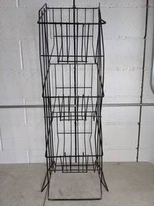 lot 32 image: Black Wire Three-Basket Vertical Storage