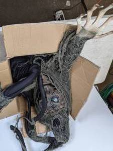 lot 375 image: Haunted Hill Farm 6-12 Life-Size Animated Haunted Talking Tree with Moving Mouth Halloween Prop