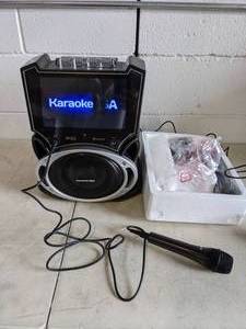 lot 128 image: Complete Wi-Fi Bluetooth Karaoke Machine with 9 Touch Screen, Recording and Bluetooth Speaker
