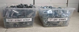 lot 77 image: Electrical Lot 12 Strut Straps, 1 EMT Minnie