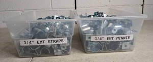 lot 47 image: Electrical Lot 34 EMT Straps, 34 EMT Minnies