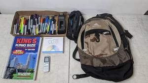 lot 408 image: Mixed Lot of High Sierra Backpack, Sharpies, Sony Recorder and More