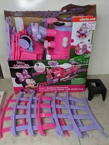 lot 472 image: Kiddieland Disney Minnie Mouse Ride-On Motorized Train With Track