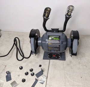 lot 491 image: Genesis 6 BENCH GRINDER WITH LIGHTS