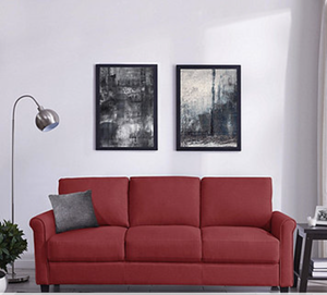 lot 419 image: Handy Living Round Arm Sofa