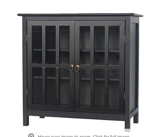 lot 554 image: Floor Standing Glass Storage Sideboard