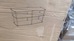 lot 578 image: Convenience Concepts Designs2Go 3-Tier 60 Black TV Stand