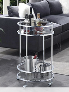 lot 597 image: Convenience Concepts Royal Crest Bar Cart with Wheels