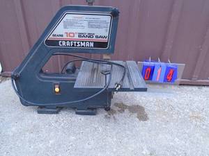 Craftsman 10 table top band saw. Good used condition. Tested & works. As shown.
