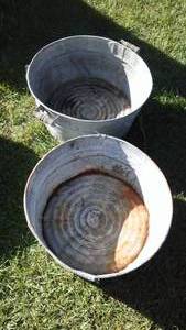 lot 17 image: 2 Bushel Galvanized TubBasket (2)