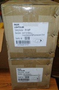 lot 27 image: Phillips Lightolier (2 boxes of 6 each) NEW IN BOX.