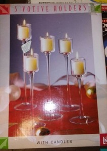 lot 56 image: NEW Sterno Buffet Kit, Omelet Pan and Candle Holders