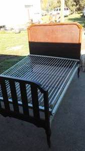 lot 72 image: Vintage Bed. Headboard, Footboard