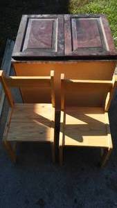 lot 108 image: Cabinet and Chairs (2)