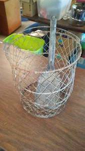lot 158 image: Vintage Potato Wire Basket & Ash Shovel.