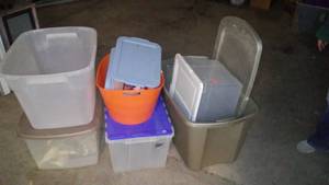 lot 213 image: Misc. Totes and Storage.