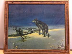 lot 34 image: Antique Picture In Antique Frame
