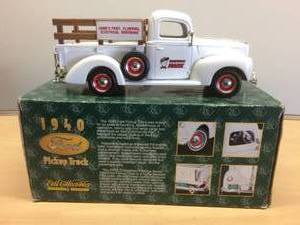 lot 52 image: 1940 Prestige Series Ford Collectibles Authentically Scaled Die-Cast Metal Replica Hardware Hank Pickup Truck