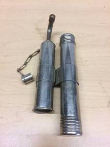 lot 51 image: Super Cool 925 Vintage #108 Lenk Automatic Blow Torch, Alcohol Fueled, Patented Cap is on Chain...