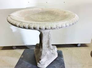 lot 43 image: Spectacular Vintage 20 x 22 Koi Fish Asian Style Large Concrete Heavy Stone 2 Piece Water Fountain - Great Vintage Condition