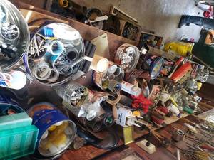Large Variety of Tools and Hardware Craftsman Wrenches, Paint Scrapers, Lag Bolts, Hinges, Nails, Screws, and More&nbsp