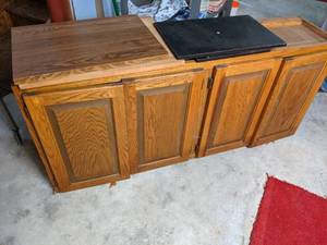 Large Wooden Wall Storage Cabinet with More Wood