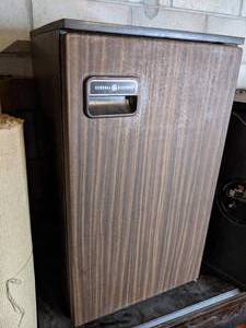 Vintage Woodgrain General Electric Mini Fridge&nbsp