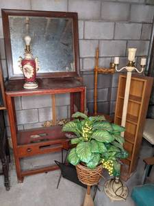 Vintage Floor Lamp, Storage Cabinet, TV Cabinet, Magazine Rack, and More Home Decor&nbsp