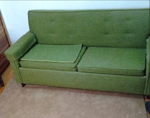 Vintage King Koil Green Davenbed Sofa  Couch with Pull Out Bed