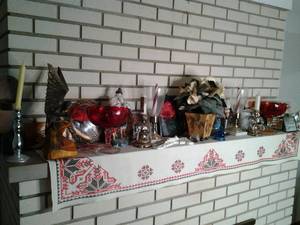 Large Lot of Vintage Home Decor Hand-Carved Eagle, Avon, Ukrainian, and More