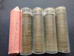 5 Rolls of Wheat Pennies