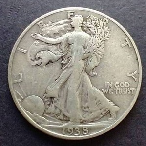 1938 Walking Liberty Half Dollar