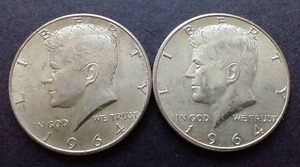 2 90% Silver Kennedy Half Dollars